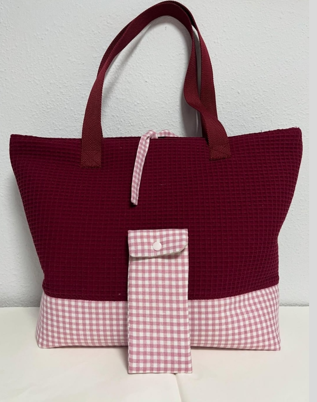 BOLSO ARTESANAL DE TELA – HECHO A MANO + funda gratis